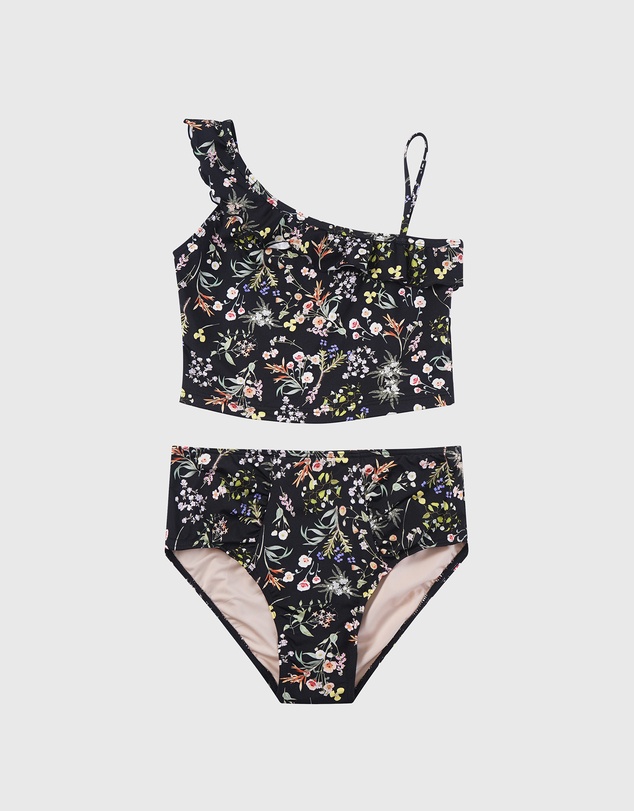 Aqua Blu Kids - Dandelion One Shoulder Bikini Set - Teens