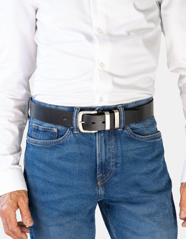 Buckle - Brumby. Australian Made Full Grain Natural Leather Belt. 38mm width.