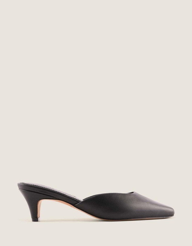 Shelly Shen - Elodie Low Heels Black Leather