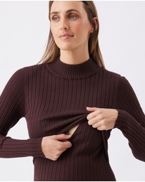 Ripe Maternity - Nella Rib Nursing Knit Dress