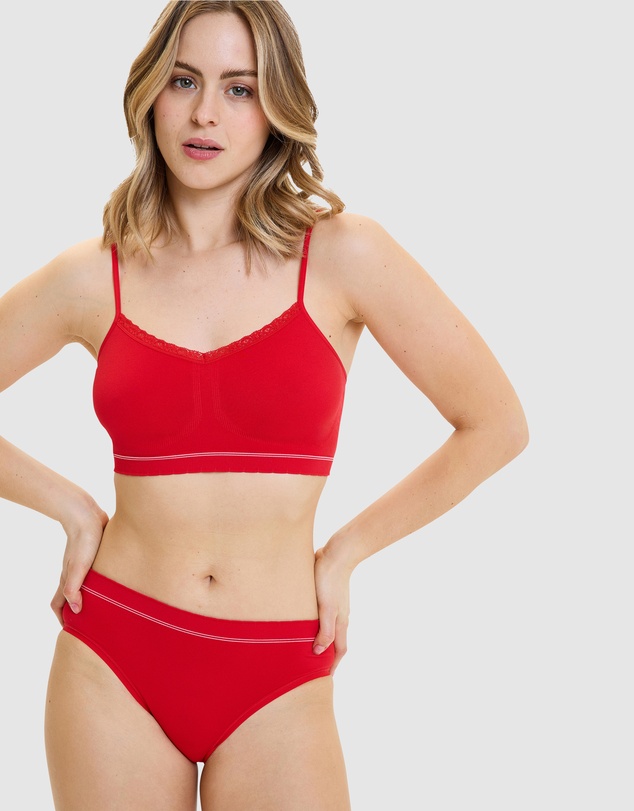 Billet Doux - Zen Attitude Crop Top Style Wirefree Bralette - 2 Pack
