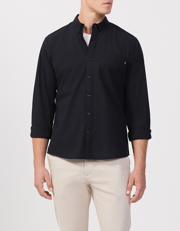 Van Heusen - Washed Sateen Twill Casual Shirt