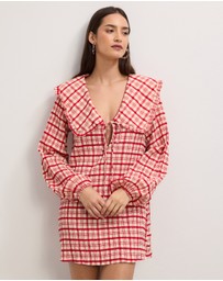 The Fated - Adela Check Collared Mini Dress