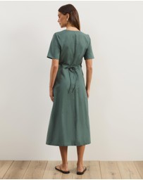 Atmos&Here - Alice Asymmetric Wrap Midi Dress