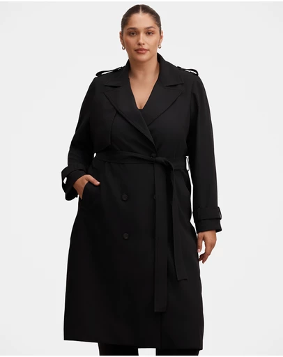 Forever New Curve - Cameron Curve Soft Trench Coat