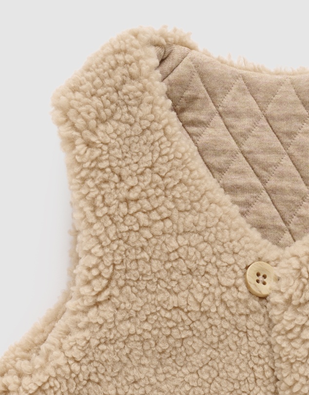 Purebaby - Shearling Reversible Vest -Kids-Babies