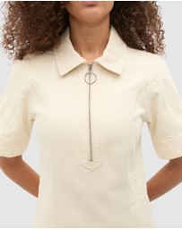 Seed Heritage - Denim Zip Mini Shirt Dress