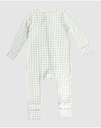Kynd Baby - Day or Night Onesie in Sage Gingham