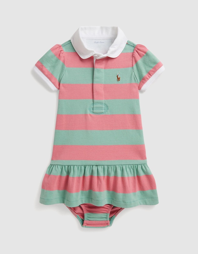 Polo Ralph Lauren - Striped Cotton Rugby Dress & Bloomer - Babies