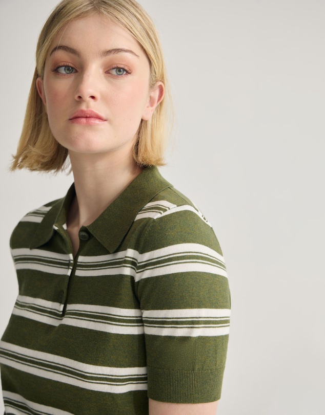 Oxford - Camille Knitted Polo Striped