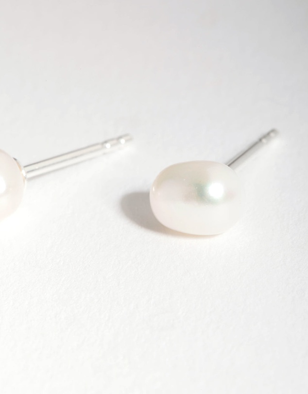 Lovisa - Sterling Siver Organic Freshwater Pearl Stud Earrings