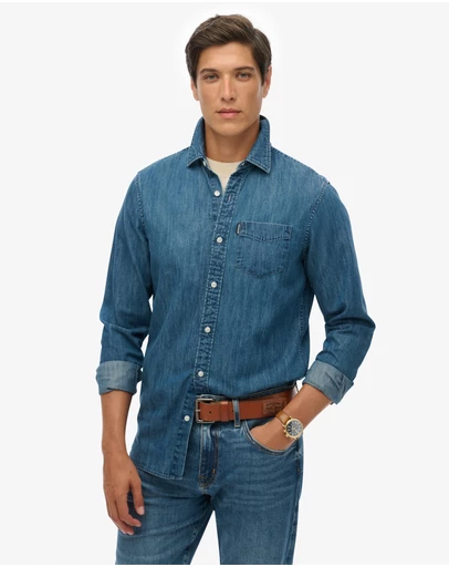 Superdry - Essentials Long Sleeve Denim Shirt