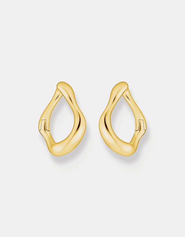 THOMAS SABO - THOMAS SABO Small Wavy Hoop Earrings in Gold