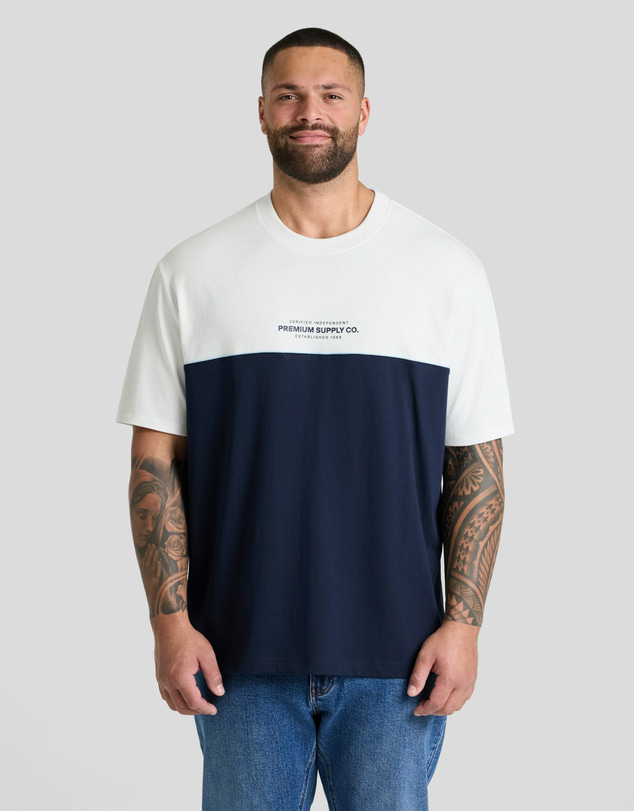Johnny Bigg - Block Panel Relaxed Fit Tee