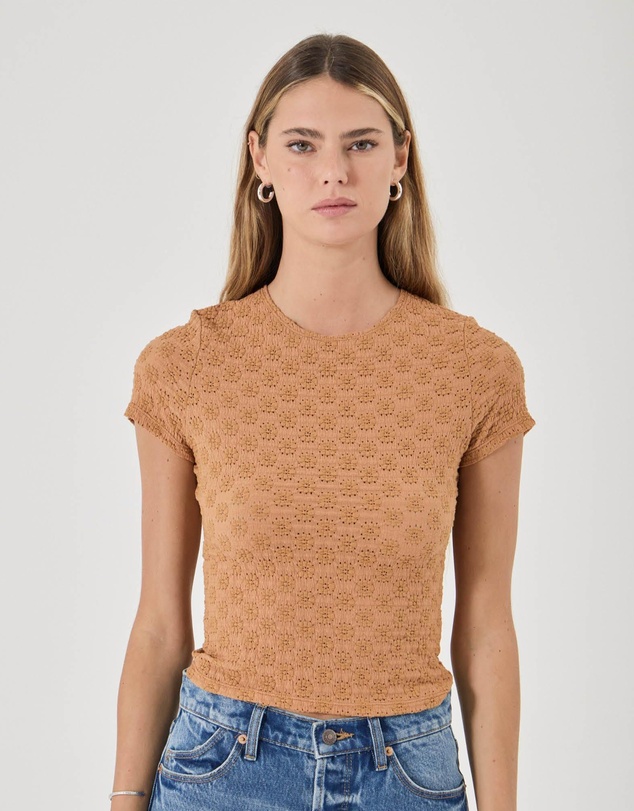 Rolla's - Daisy Lace Tee - Caramel