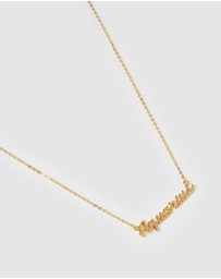 Izoa - Aquarius Written Star Sign Necklace