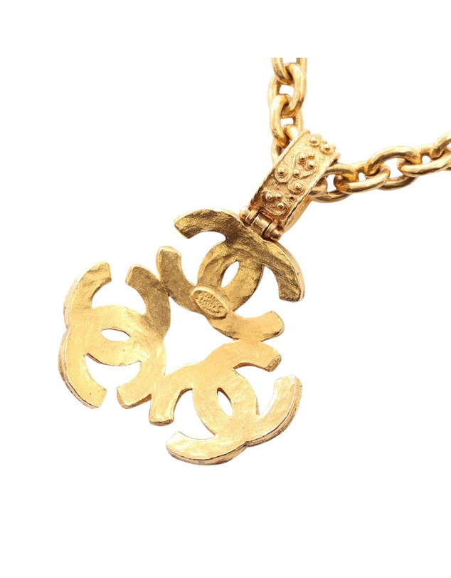 Pre-Loved by Azura Reborn - Pre-Loved Gold Plated Triple CC Pendant Necklace