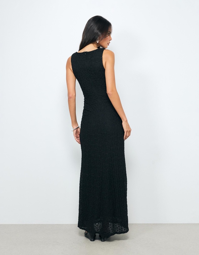 AERE - Raven Lace Jersey Maxi Dress