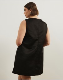 Atmos&Here Curvy - Poppy Structured Satin Mini Dress