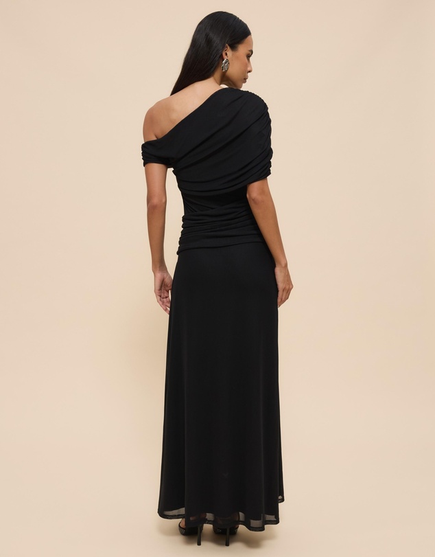 Revibe - Repaired CHANCERY Margot One Shoulder Drape Maxi Dress - AU 10