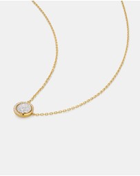 Ania Haie - Gold Reversible Pave Moon Evil-Eye Necklace