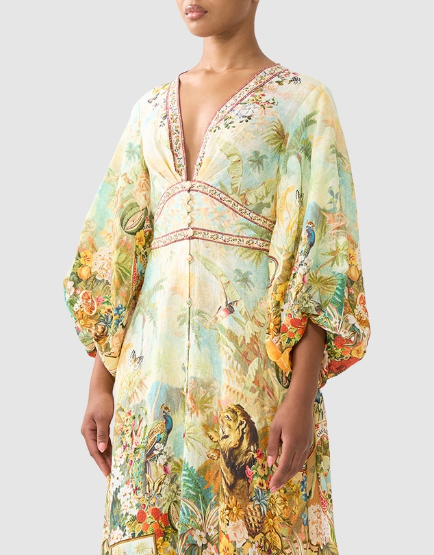 Camilla - Shaped Waistband Midi Dress