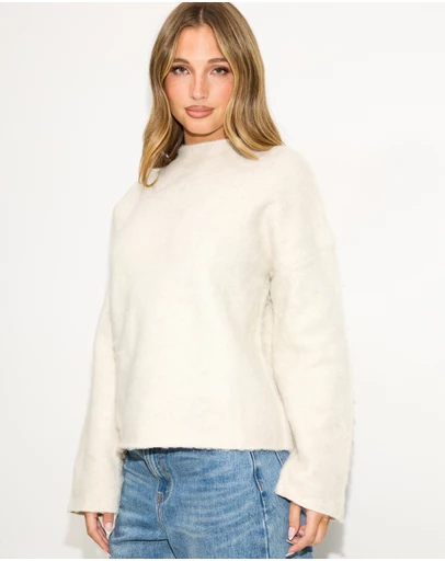 Dazie - Talia Fluffy Knit Jumper