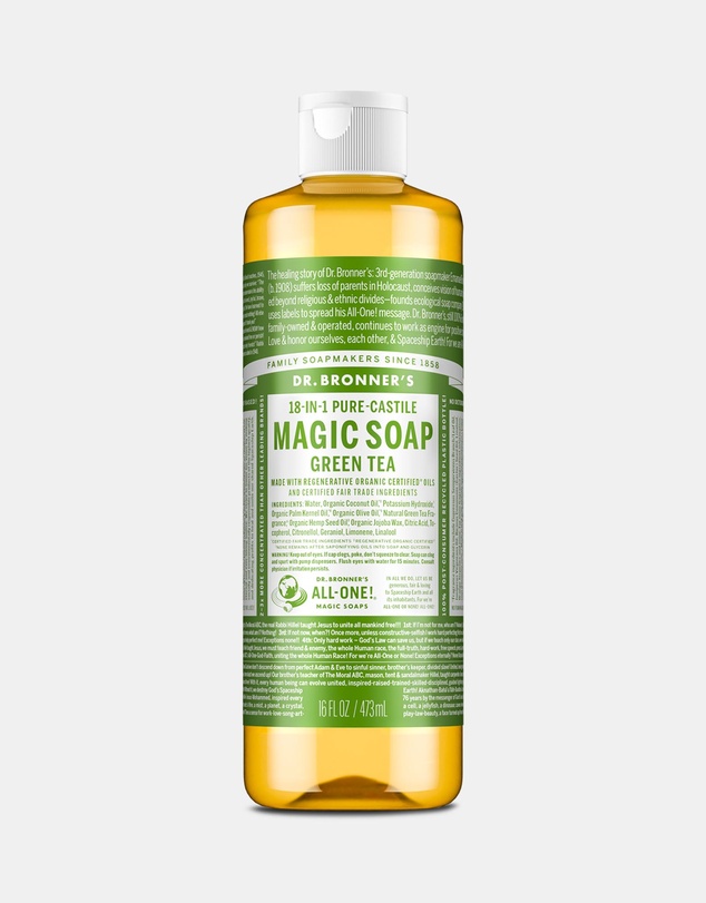 Dr Bronner's - Pure Liquid Castile Soap - Green Tea 473ml