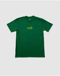 Verb - Verb Puffed Men Classic Logo 100% Cotton Skateboards Tshirt Emerald