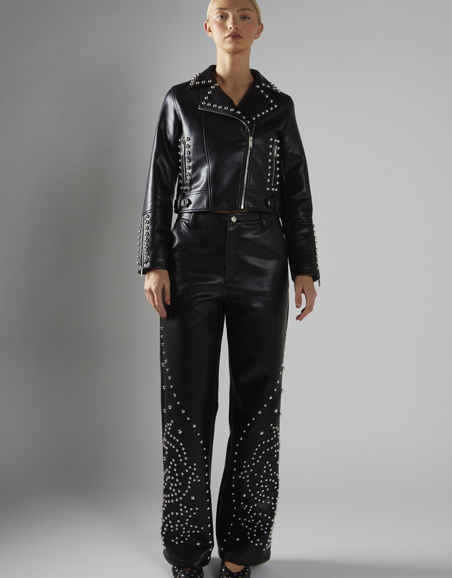 Glamorous - PU studded Trousers