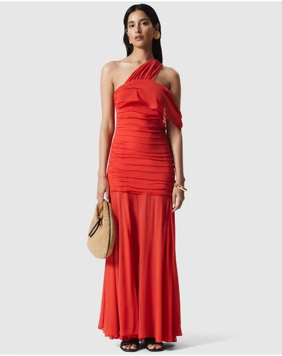 & Other Stories - One-Shoulder Chiffon Maxi Dress