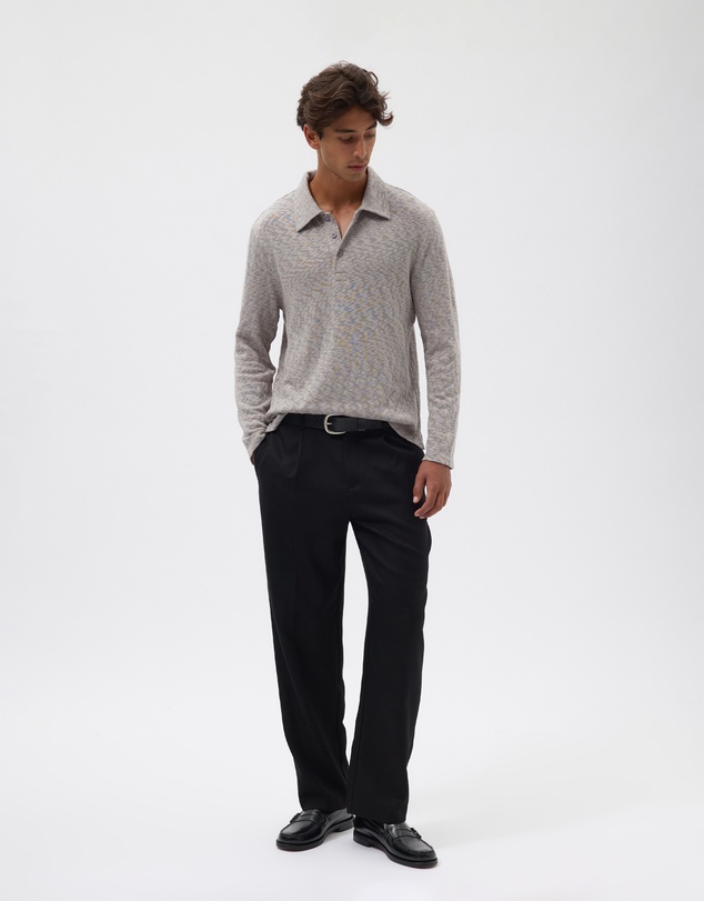 AERE - Organic Cotton Slub Rugby Polo