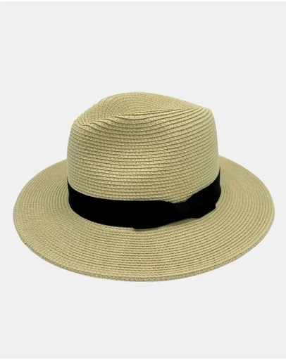 Jacaru - Jacaru 1880 Panama Hat Natural with black ribbon