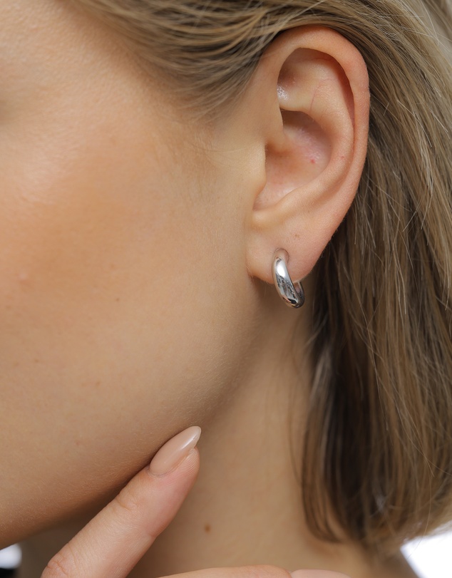 Elli Jewelry - Modern Hoop Earrings in 925 Silver