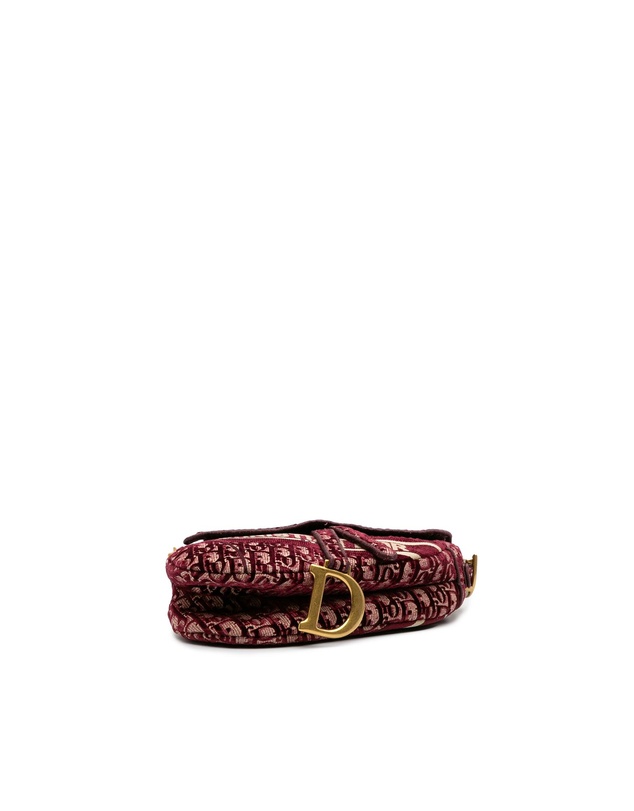 Pre-Loved by Azura Reborn - Pre-Loved Oblique Embroidered Velvet Saddle Bag