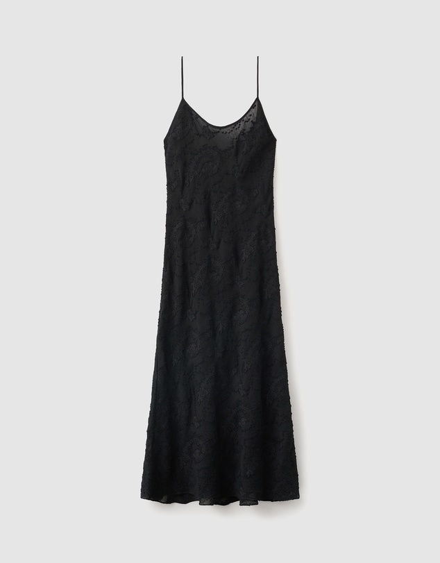 M.N.G - Chiffon Dress with Embroidered Details