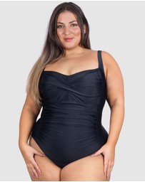 B Free Intimate Apparel - Plus Size One-Piece Swimsuit with Ruched Bust