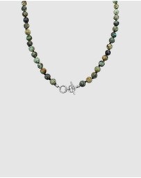Haze & Glory - ICONIC EXCLUSIVE - Necklace Men Turquoise Beads 925 Sterling Silver