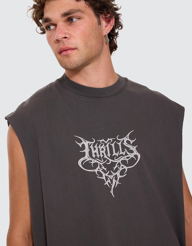 Thrills - South Of Heaven Box Crop Muscle Tee