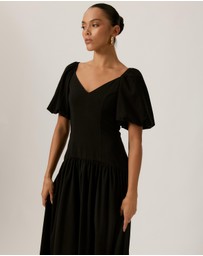 Tussah - Ella Puff Sleeve Midi Dress