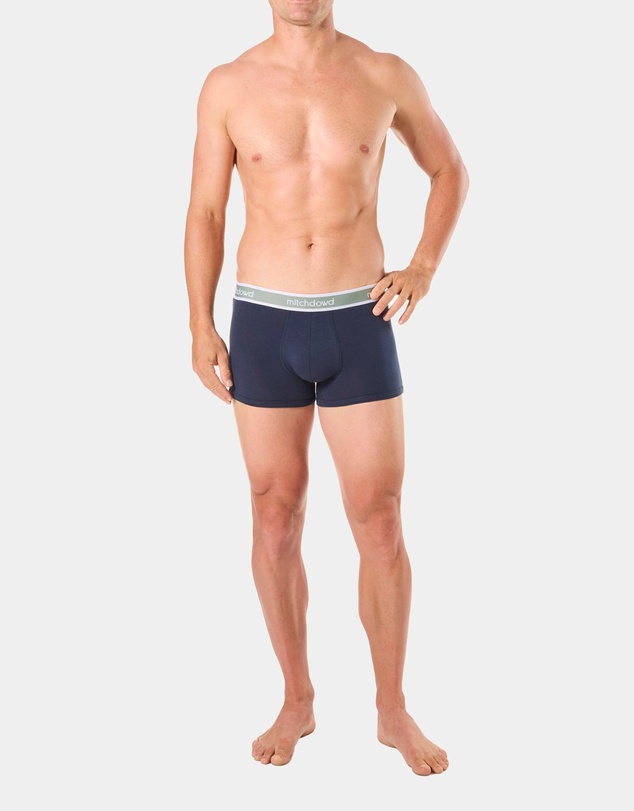 Mitch Dowd - Mens Plain Cotton Trunk 5 Pack - Navy