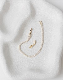 The White Collection - Olive - Minimal Round Stone Gold Tennis Bracelet