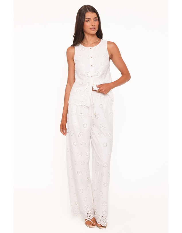 Petal & Pup - Wren Pant - White Broderie