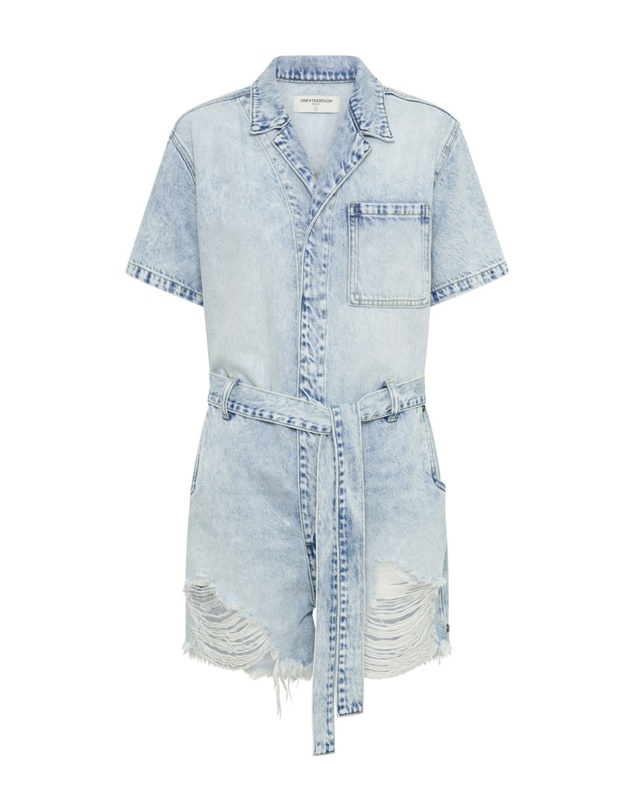 ONE TEASPOON - Depeche Blue Night Movers Denim Jumpsuit