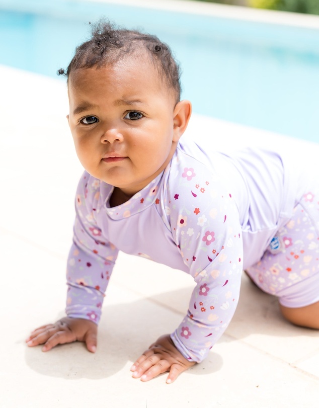 Splash About - Long Sleeve Rashies - Lilac Spring & Purple