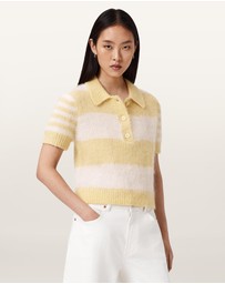 AllSaints - Clem Mohair-Merino Blend Polo Tee