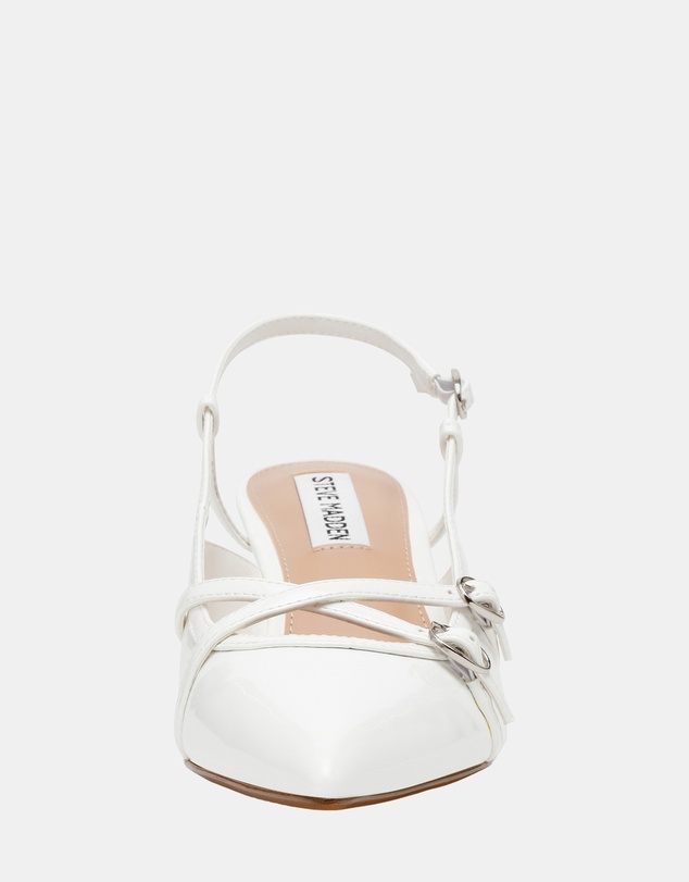 Steve Madden - Krave White Patent Heels