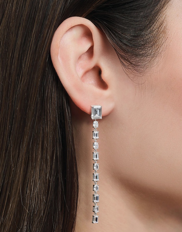 THOMAS SABO - Drop Earrings with white stones silver