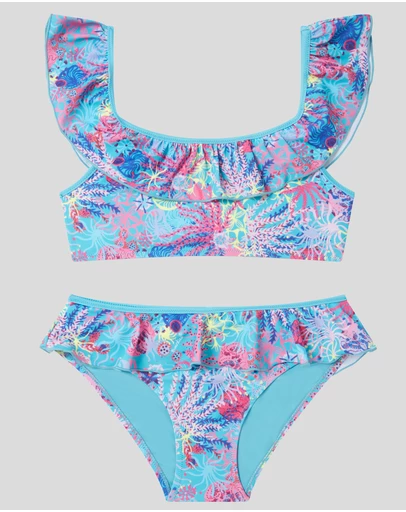 Boardies - Boardies Coral Older Girls Ruffles Bikini Set
