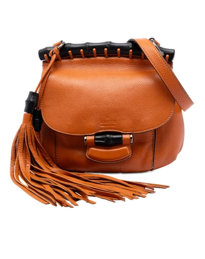 Pre-Loved by Azura Reborn - Pre-Loved Small Leather Bamboo Nouveau Fringe Crossbody